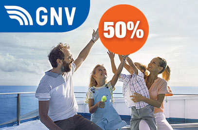 ¡50% de descuento en el retorno de GNV a Marruecos! ¡50% de descuento en el retorno de GNV a Marruecos!