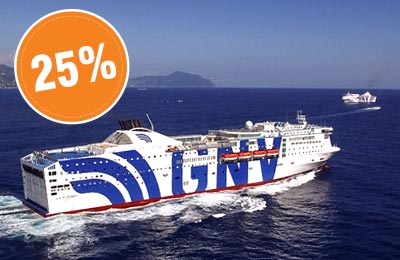 25% de descuento en viajes en ferry para el verano de 2019 con GNV!